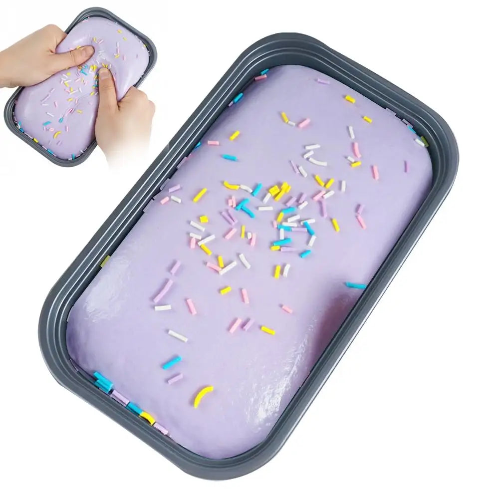 Pastel Cake Squishy Slow Rising Squeeze Sensory Toy Quiet Stress Qme Taro Puree