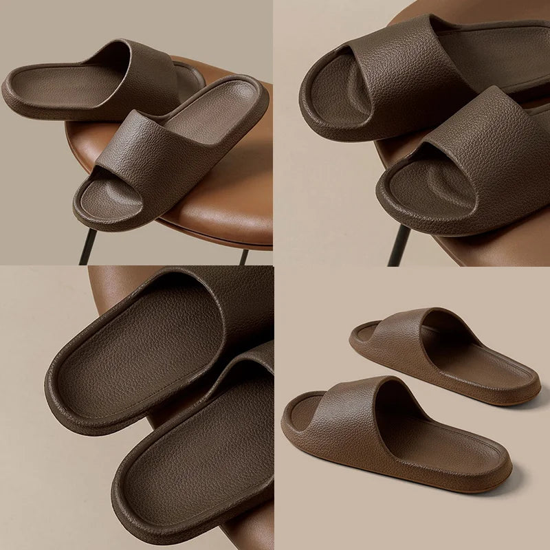 2025 Women Soft Sole Cloud Slippers Thick Platform Indoor Outdoor Beach Sandals Summer EVA Non Slip Flip Flops Men slippers Qme