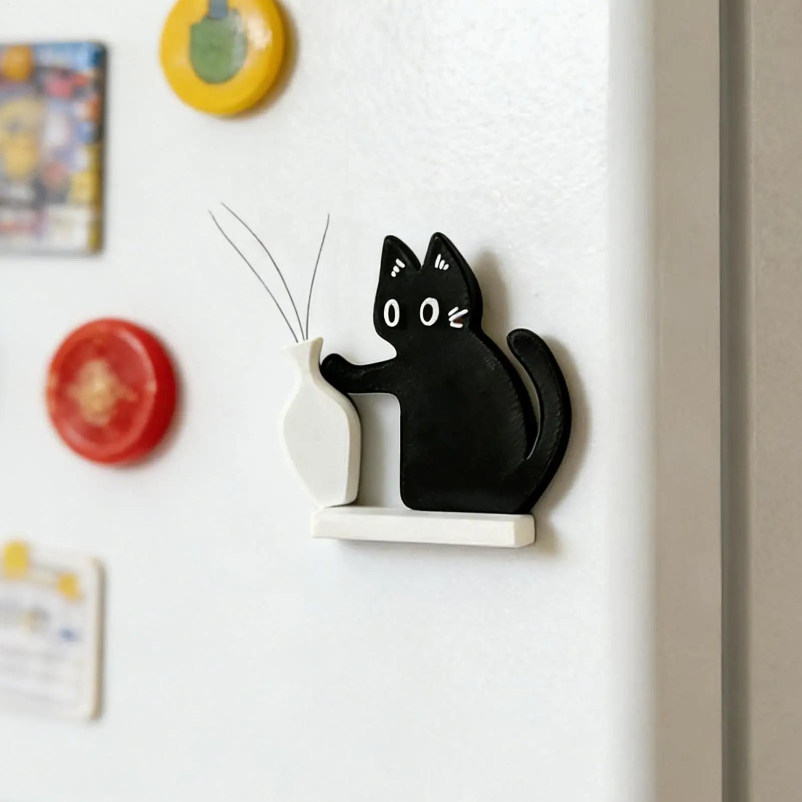 new Cat Whisker Holder Cute Magnetic Refrigerator Ornament Fridge Magnets Cat Whisker Holder For Maps Calendars Homes Kitchens Qme