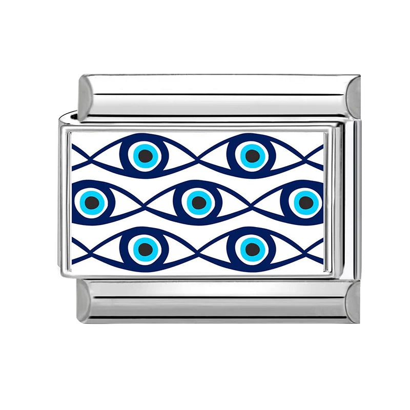 2026 Cool Sports Car Blue Series Italian Charm Stainless Steel Links