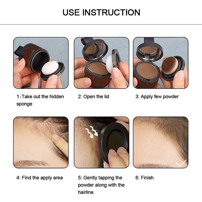 4 Color Hair Line Powder Black Root Up Natural Instant Waterproof Hairline Shadow Concealer Coverage Paint Repair Fill In Hair Qme