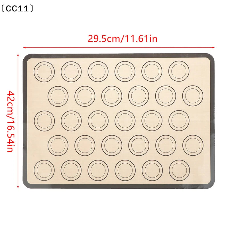 42x29 Silicone Baking Mat Oven 30 Circles Non Stick Heat Resistant Qme