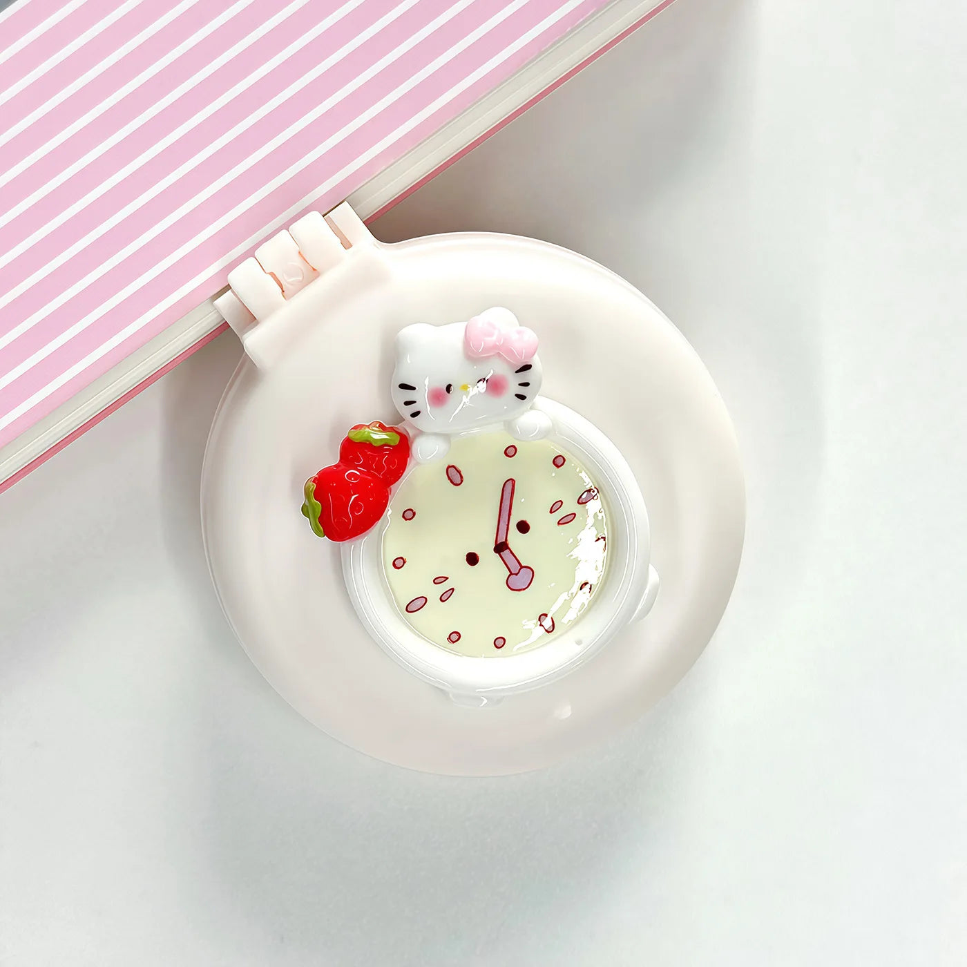 Hello Kitty Cartoon Alarm Clock Folding Air-cushion Comb Portable Qme 3