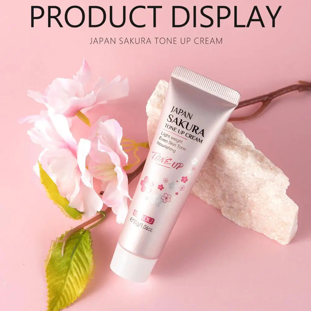 Sakura Tone-up Cream Quick Skin Tone Balancer Long-lasting Hydrating Qme