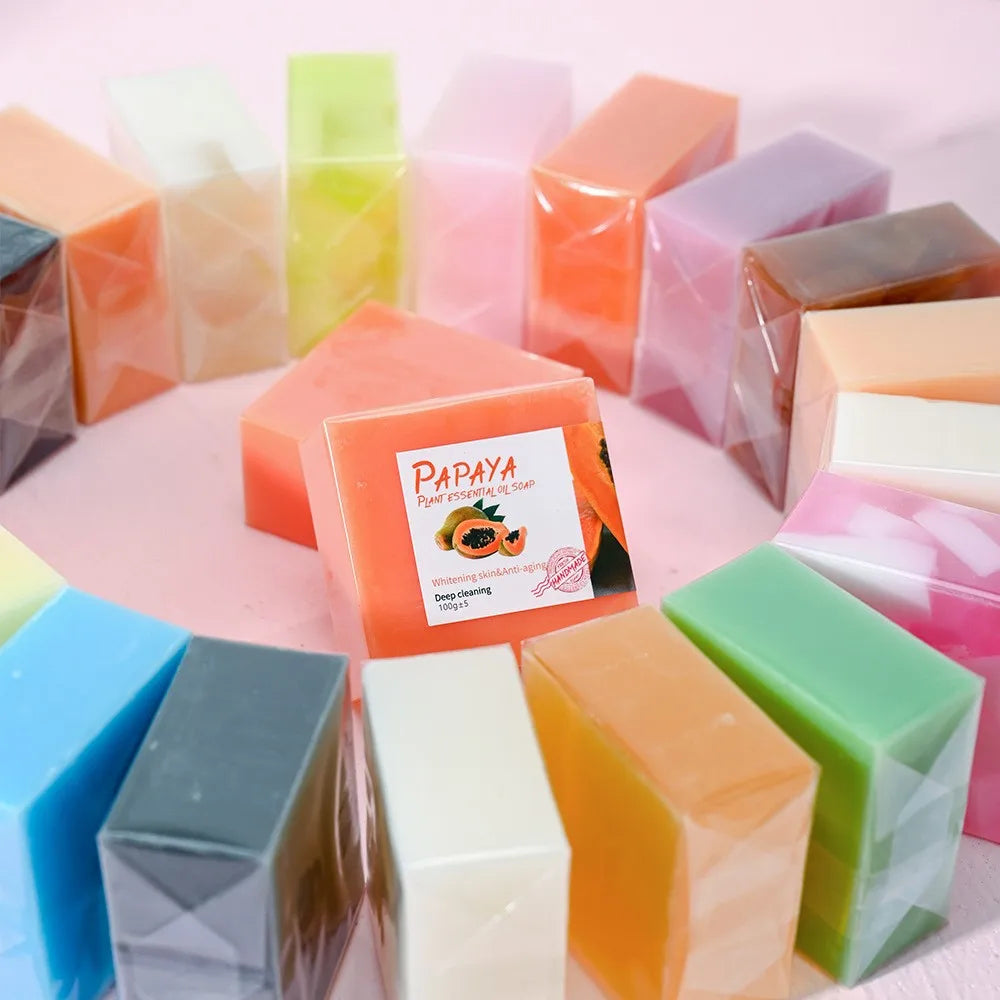 Papaya Essential Oil Facial Soap Plant Extract Essence Nourishing Qme Papaya 100g