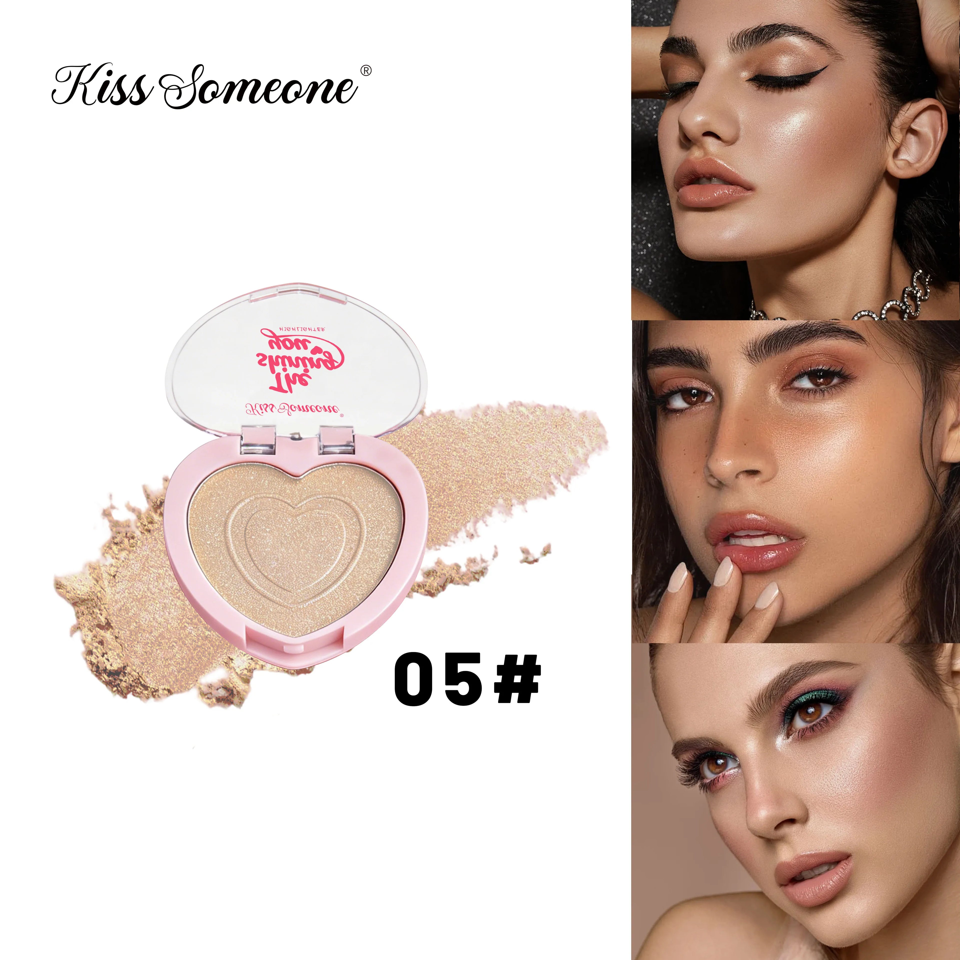 Facial highgloss disc highgloss sparkle highlighter,long-lasting high-gloss disc,rich color palette suitable for Halloween use Qme 602505 5g