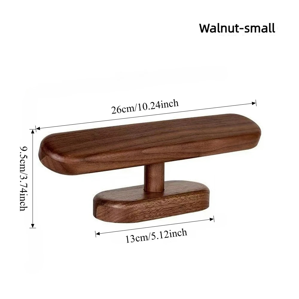 Watch Jewelry Storage Organizer Beech Walnut Wood Multi Hanging Rack For Necklaces Anklets Counter Shop Exhibition Qme walnut-Small