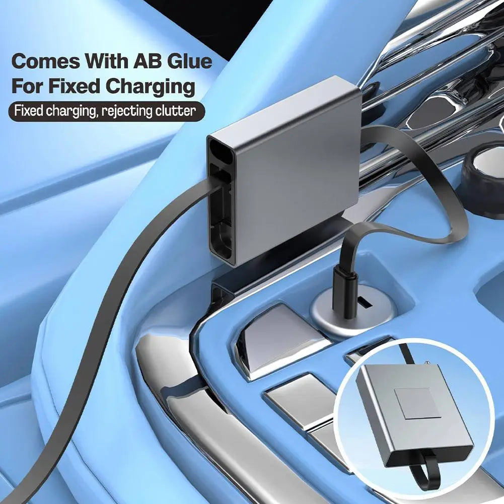For Arrival Telescopic USB Cable Type C 66W PD 4 In 1 Data Cable Fast Charging Retractable For IPhone Samsung Mobile IPad Laptop Qme