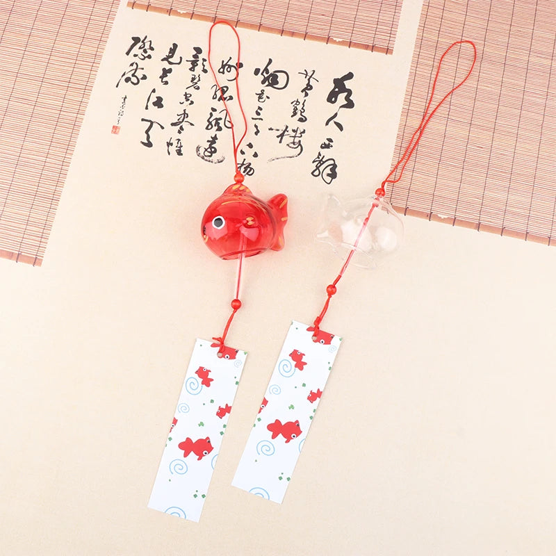 Outdoor Decor Pendant Furin Decorative Fish Ornament Wind Chime Qme