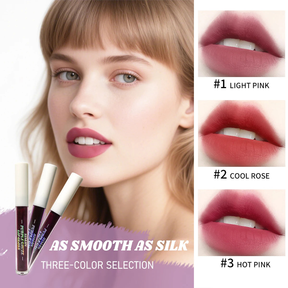 Tear-drop Lip Gloss Water-resistant Matte Liquid Does Not Stick Cup Qme
