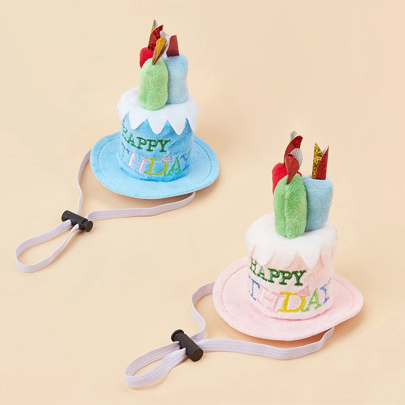 Birthday Cake Hat Pet Cap Headwear Adjustable Dog Cats Hats Dress Up Qme