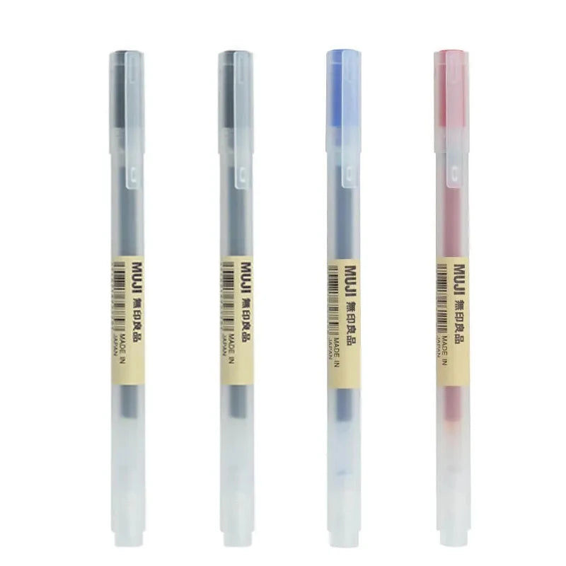 3-6Pcs/Set 0.38mm Kawaii MUJIs Gel Pen Black/Red/Blue Ink Gel Pen Office School Ballpoint Pen Writing Stationery Qme 0.38mm 4pcs mix A