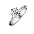 Simple Wedding Band Rings For Wedding 925 Sterling Silver Color White CZ Cubic Zirconia Finger Ring Bague Anillos Lover Gift Qme WHITE 10