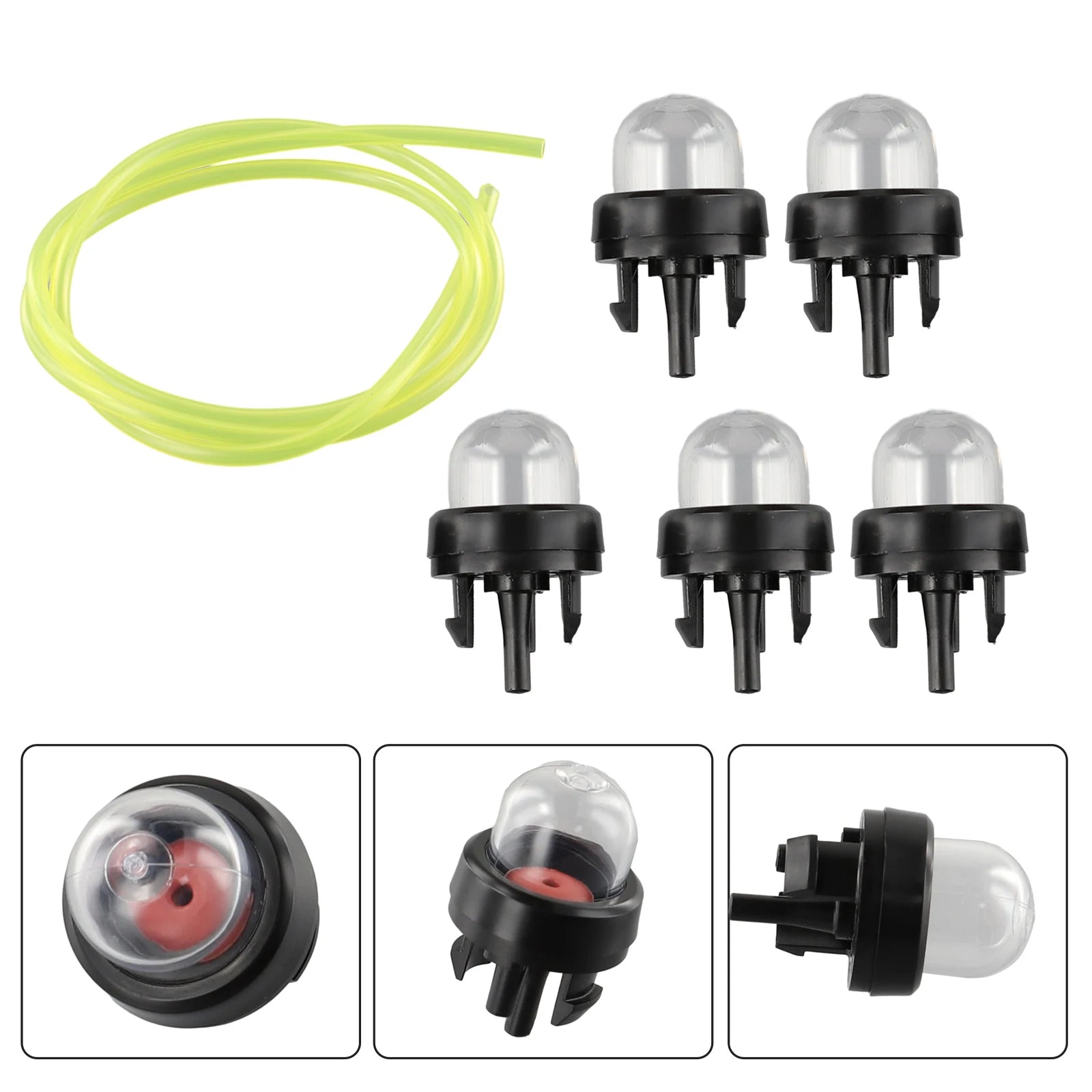 5pc Petrol Snap In Primer Bulb Fuel Pump Bulbs Fuel Line For Chainsaws Blowers Trimmer Chainsaw Carburetor For Ryobi For Stihl Qme Default Title