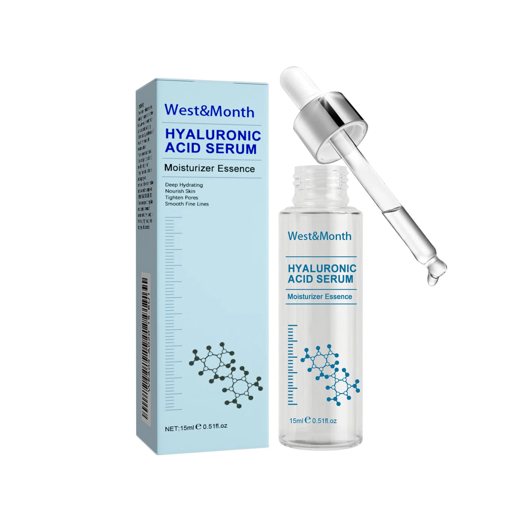 Hyaluronic Acid Facial Serum Fade Fine Line Wrinkle Shrink Pores Tightening Nourishing Deep Moisturizing Facial Skin Essence Qme 15ml Boxed