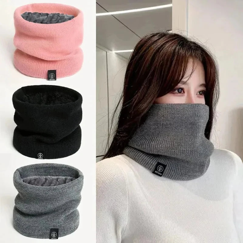Fashion Knitted Scarf Solid Cashmer Like Winter Snood Scarves Lady Qme
