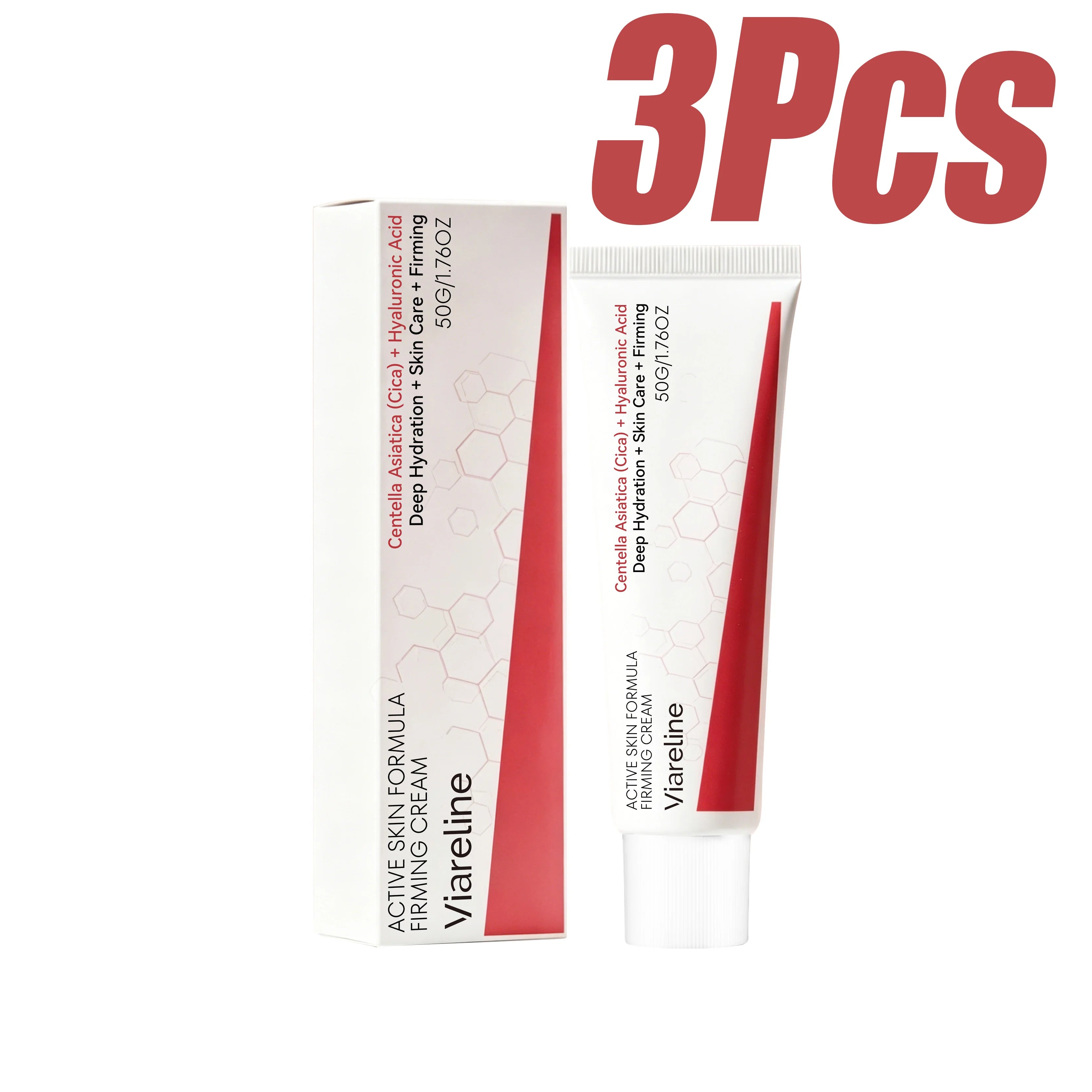 Centella Asiatica Firming Cream Moisturizing Face Cream for Smooth Hydrated & Radiant-Looking Skin Brightening Face Moisturizer Qme 3 x 50g Boxed