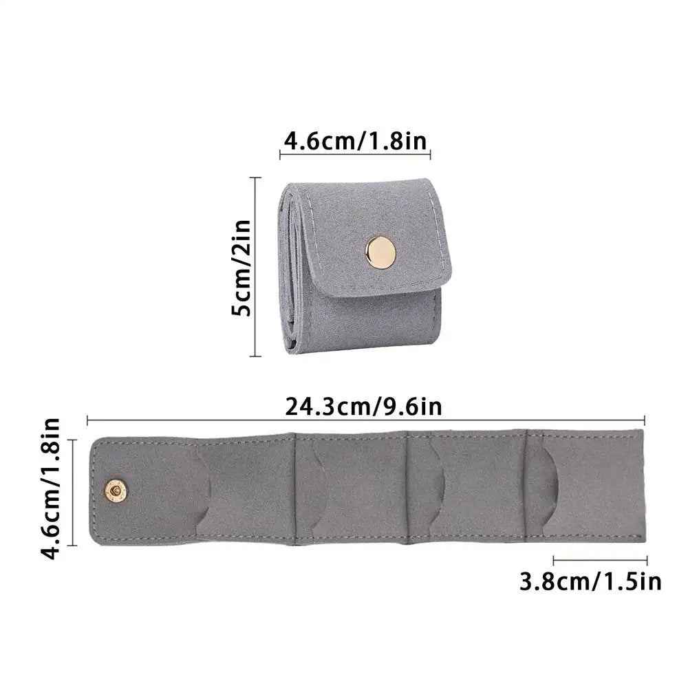 NEW 1pcs Mini Folding Jewelry Bag Earrings Jewelry Necklace Storage Bag Jewelry Boxes Portable Travel Storage Bag Packaging Box Qme 03