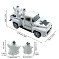 Halloween Truck Decor Indoor Mantle Ornament Funny Truck Ghost Desktop Figurine For Halloween Showcase Entryway Classroom Qme White China Mainland