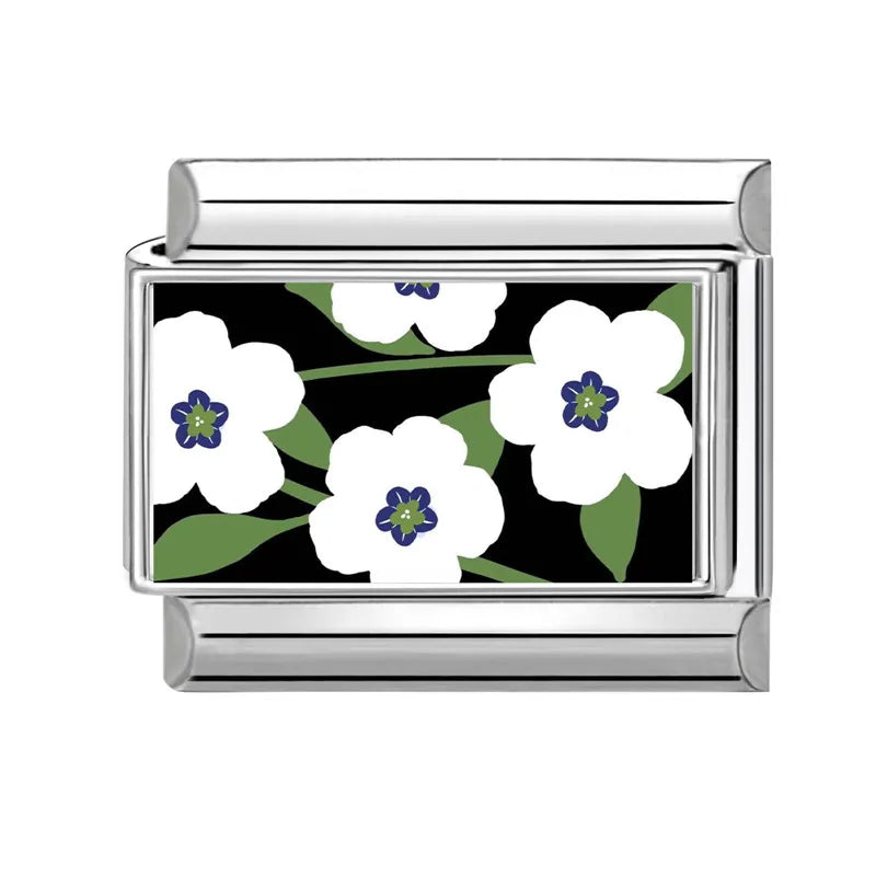 Fashion Iris Hyacinth Sunflower Daisy Flowers Series Italian Charm