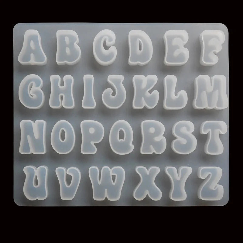 Alphabet Epoxy Resin Silicone Mold Letter Number Mould DIY Keychain Earring Pendant Epoxy Resin Jewelry Crafts Casting Mold Qme Dyuan