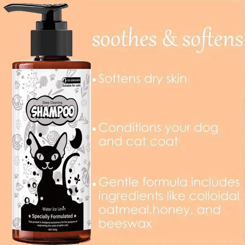 Pet Shampoo, Hair Care and Shower Gel - Gentle Cleansing, Soothing Care for Cats and Dogs, Suitable for All Dog Breeds, a Must-Have for Pet Care Qme
