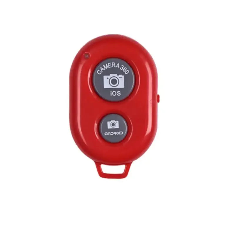 10pcs Mini Bluetooth Remote Control Universal Remote Control Selfie Stick Bluetooth Camera Controller One Click Wireless Selfie Qme Red
