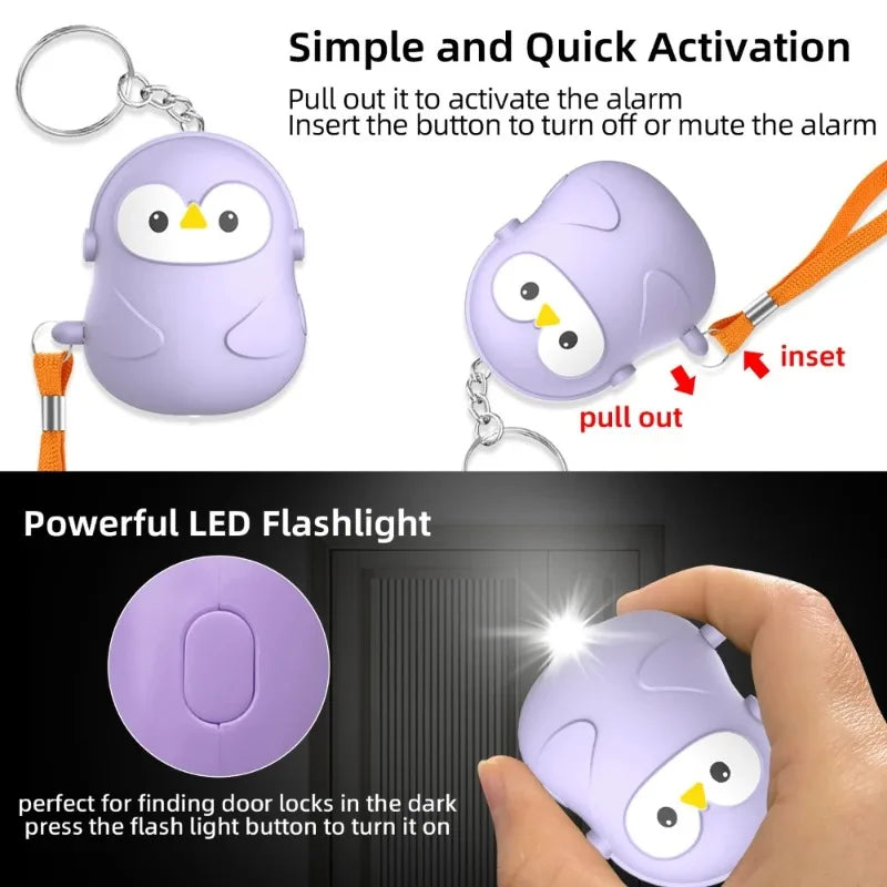 2PCS New Women's Self-Defense Personal Alarm Anti-Robbery Device Outdoor Siren for Personal Safety Qme