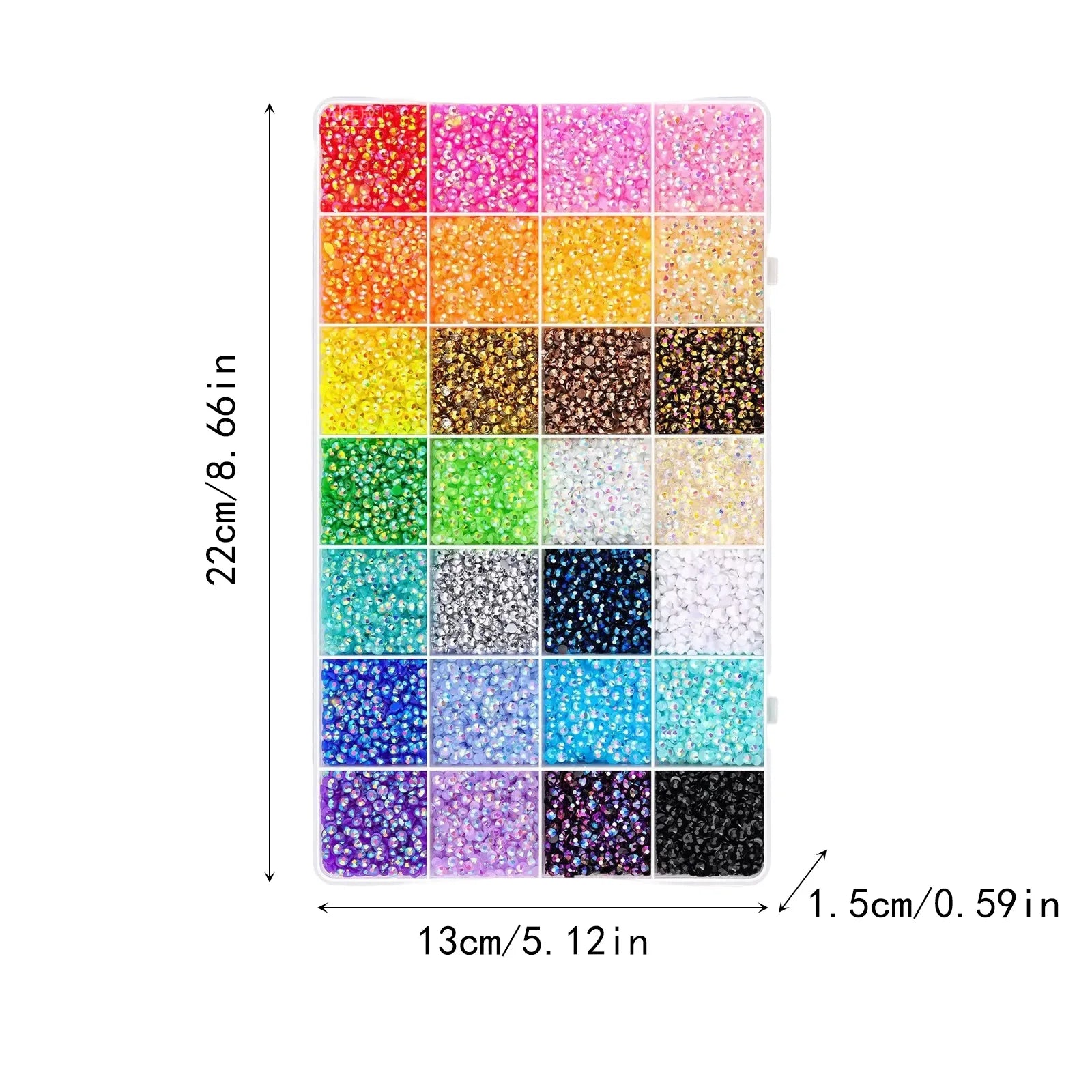 30000Pcs Mini Resin Multicolor Rhinestones with Tweezers Multipropose Handmade DIY Decorative Supplies for Clothes and Nail Qme