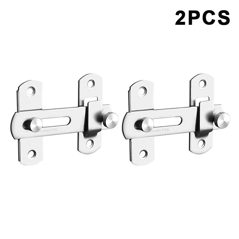 Thick Stainless Steel Door Latch Lock Hardware Gate Latches Anti Theft Easy Install For Home Bathroom Cabinet Doors Qme 2PCS