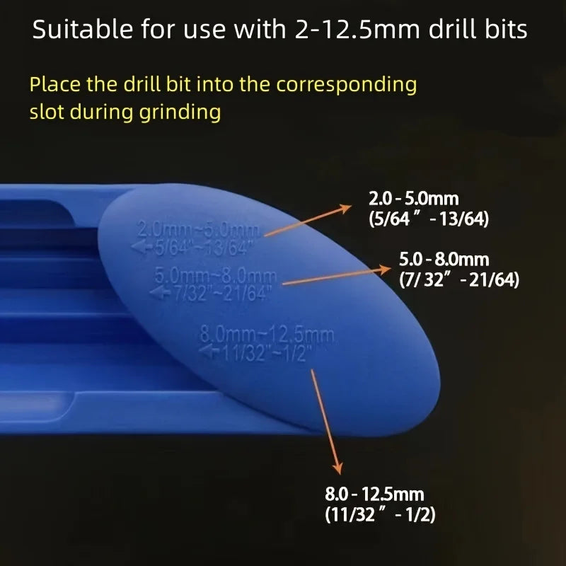 1set Diamond bit sharpener, fixed angle rotary bit polishing tool, plastic body, corundum abrasive Qme