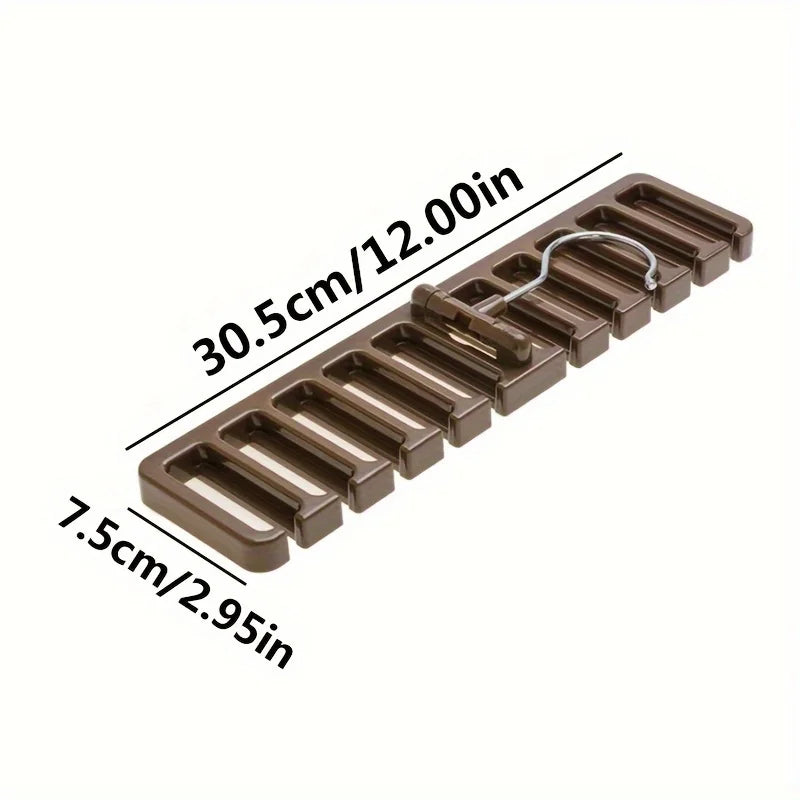 10 Holes Belt Rack Tie Scarf Hanger Wardrobe Large Capacity Qme