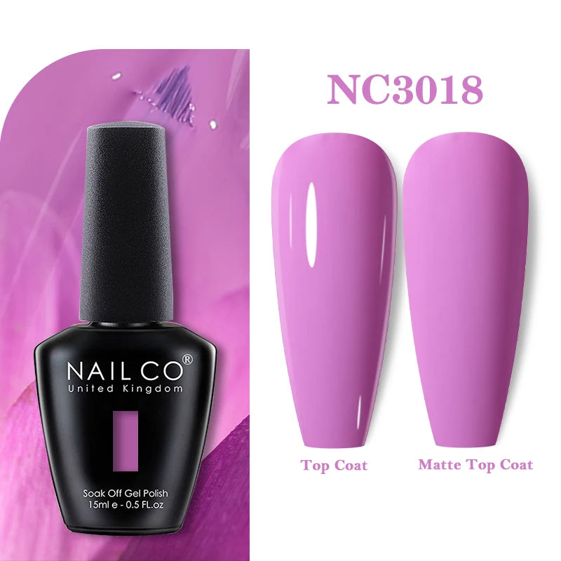 NAILCO Rubber Base Gel Polish Milky Pink Jelly White Beige 6Colors Qme