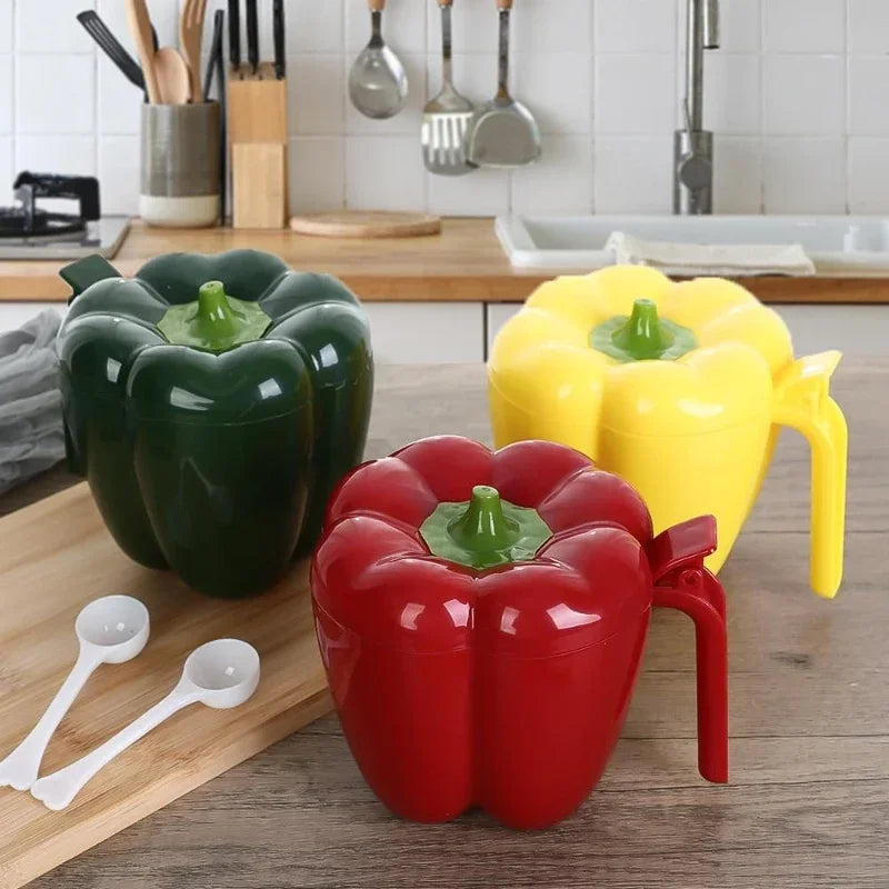 1 Plastic Creative Seasoning Jar Container Spoon Chili Shape Barbecue Qme