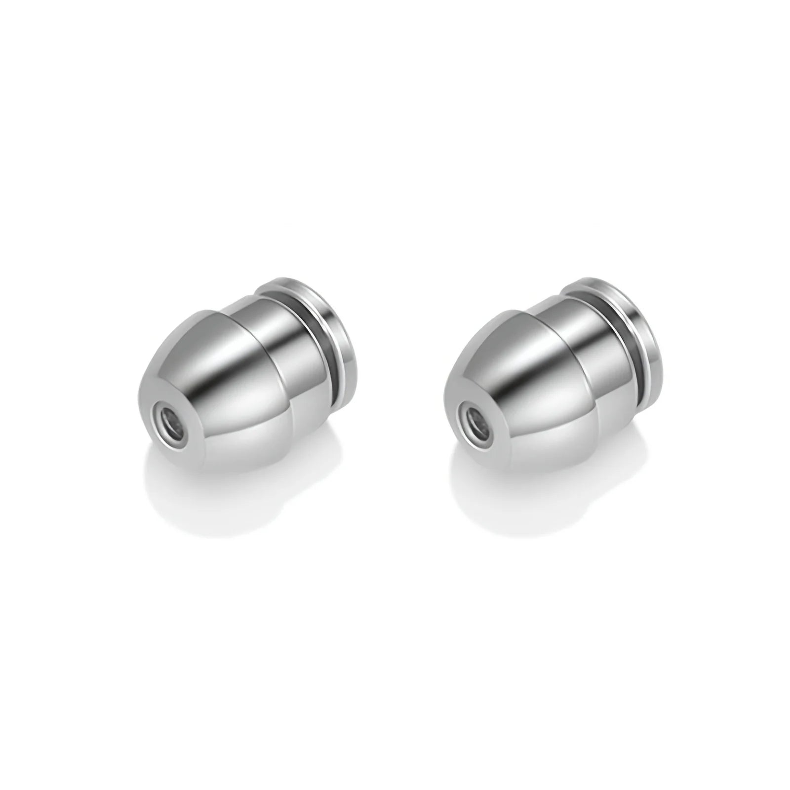 2pcs Hypoallergenic Locking Earring Backs, Secure Stud Backs for 0.6-0.8Mm Posts, Suitable for Droopy Ears, Jewelry Making Qme Silvery 2pcs