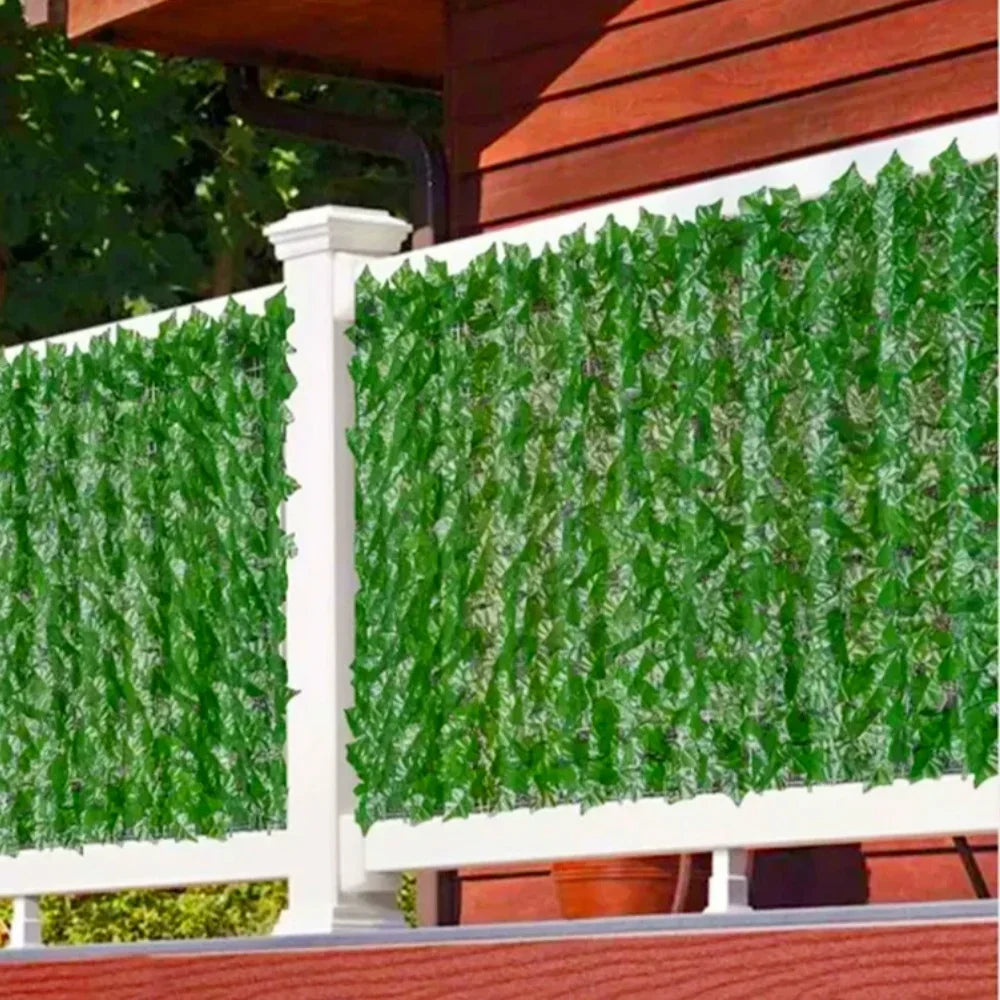 50X100cm Artificial Flowers Leaves Fence Removable Outdoor Garden Decoration Hedge Privacy Protection Green Leaf Flower Wall Qme