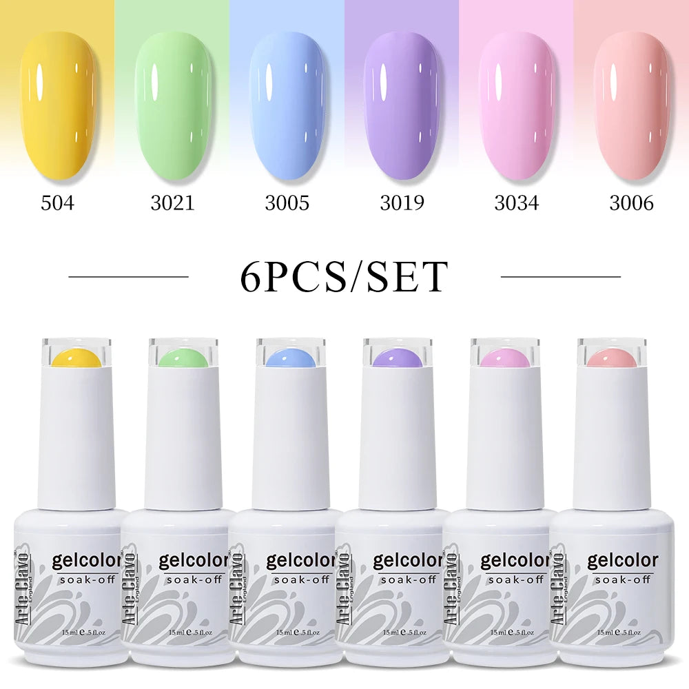 Arte Clavo Glitter Semi Permanent Nail Art LED UV Gel Polish Sparkly
