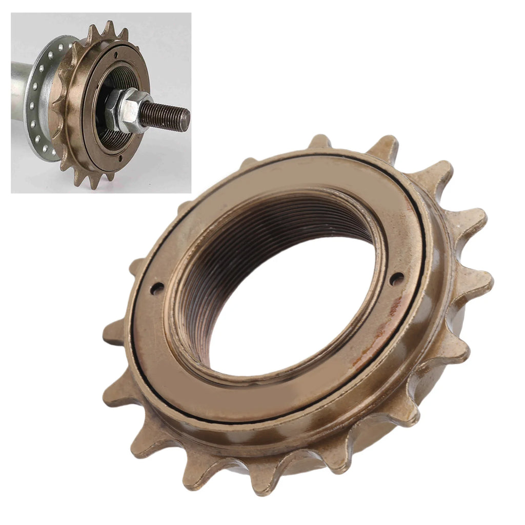 16 Teeth Bike Freewheel Cassette Sprocket One Speed 16T Replacement Accessory Freewheel 16T Freewheel Freewheel Qme