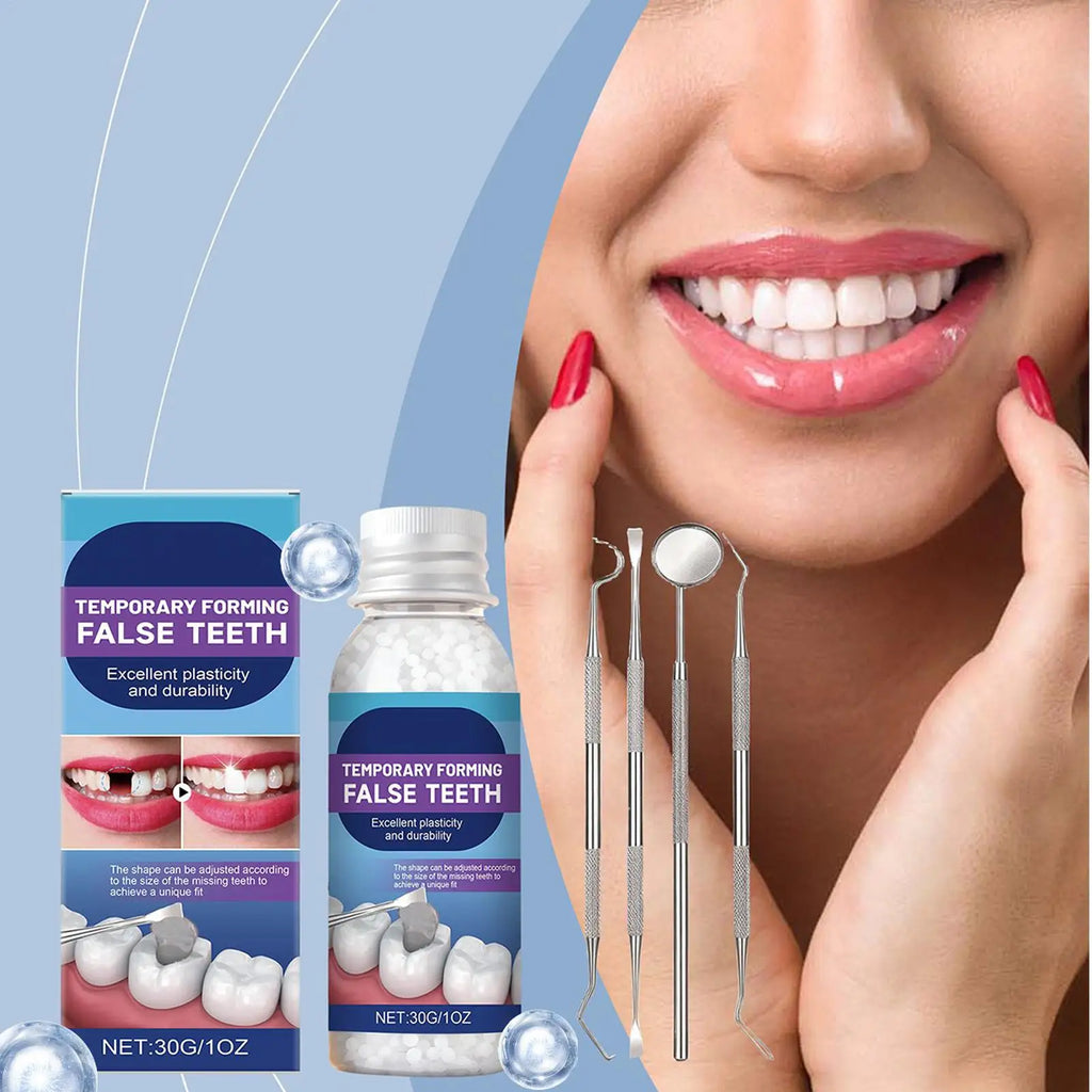 Teeth Repair Glue 30g Pliable Strong Hold Bonding Glue for Loose Teeth for Adults Women Beginners Men Home School Commuting Qme