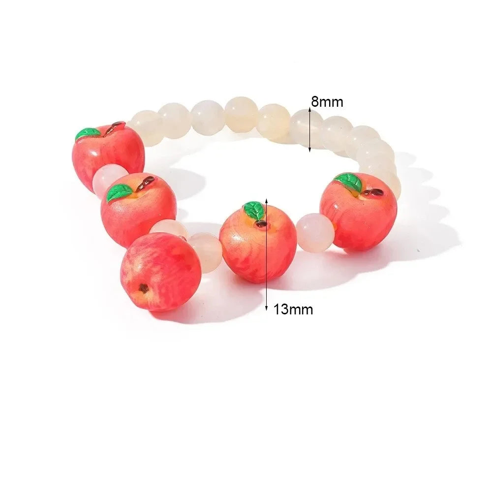 Simple Layered Beads Fruit Necklace Stackable Blueberries Multi Layer