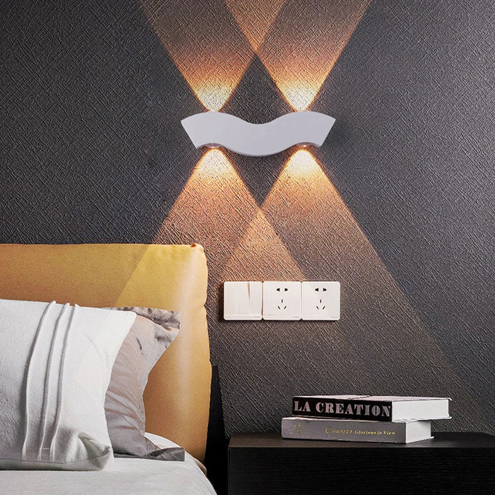 Modern LED Wall Light for Hall Kitchen Living Room Bedroom Bedside Lamp Home Indoor Decor Lighting Fixtures Luminaria Lampshade Qme