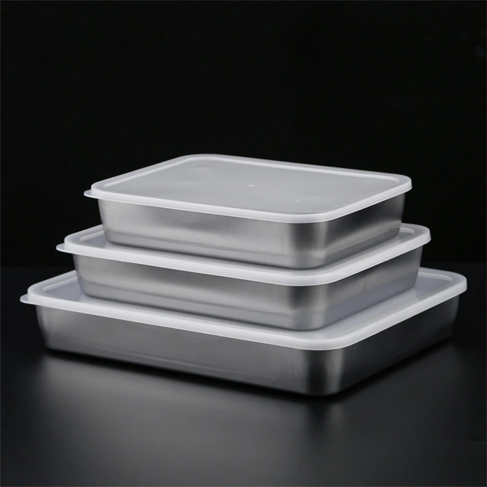 Stainless Steel Baking Pan Tray With Wire Rack Cake Baking BBQ Pan Tray Plate Oven Brownie Rack Kitchen Cooking Roasting Tool Qme