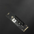 Newest NGFF M.2 To PCI-E 4X Riser Card M2 M Key To PCIe X4 Adapter with LED Indicator SATA Power Riser for Bitcoin Miner Mining Qme 2PCS China Mainland