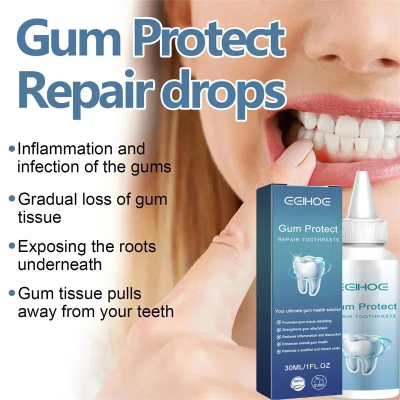Damaged Gum Relief Care Toothpaste Deep Cleaning Effectively Reduce Yellow Teeth Stains Tartar Fresh Breath Teeth Cleaning Serum Qme
