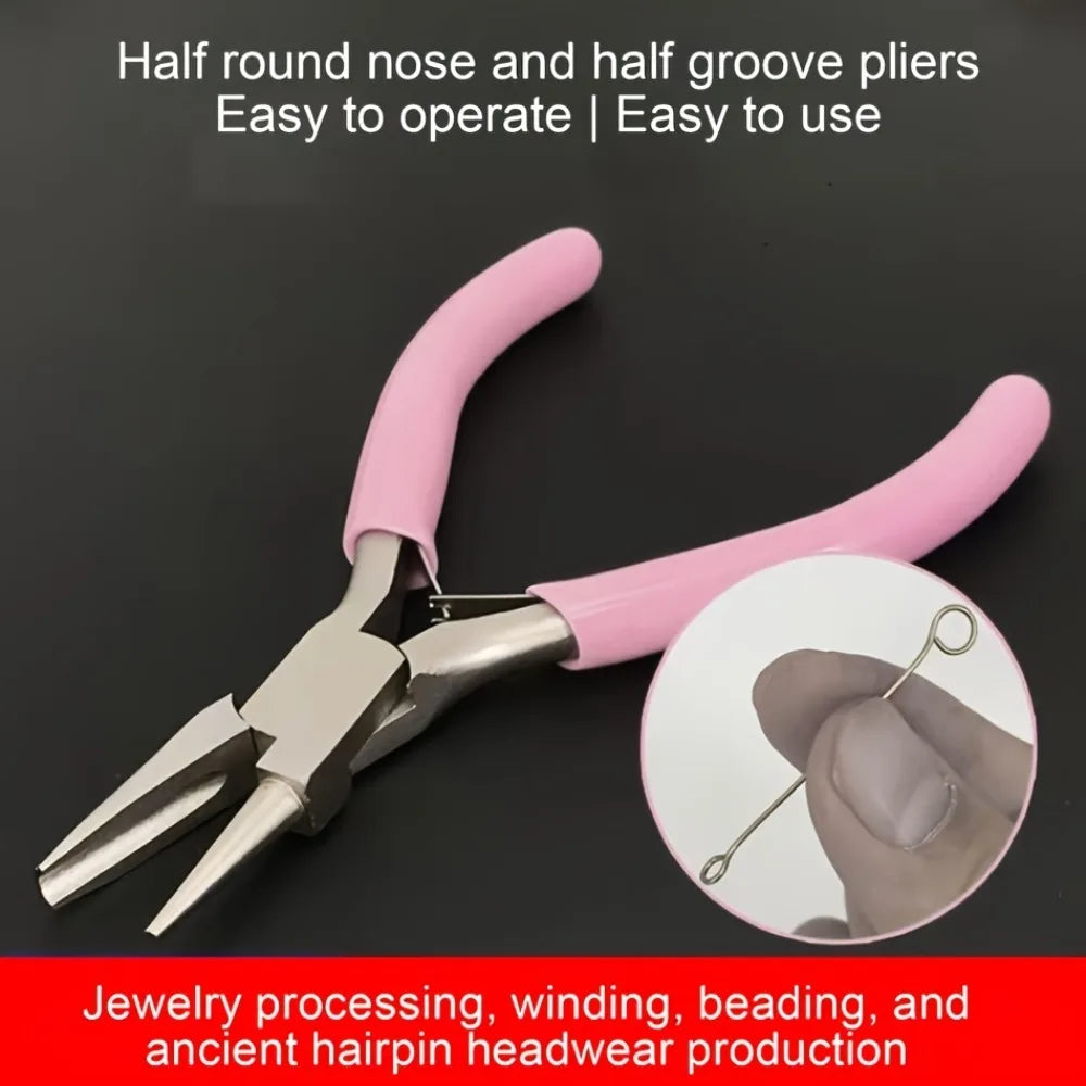 Jewelry Making Plier Beadsmith Concave Nose Pliers - Steel Wire Rings and Bending Tools - Jewelry Making Tools Metal Ring Making Qme