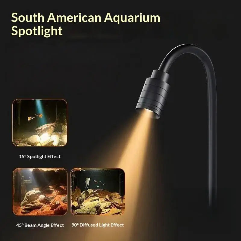 Aquascape Decor Focus Lighting Zoomable LED Fish Tank Lamp 3W South Qme