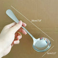 Stainless Steel Round Spoon Net Red Golden Dinner Long Handle Qme 1PC