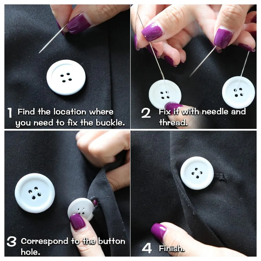 160PCS Round Resin Sewing Button 4 Holes Craft DIY Garment Sewing Button Mixed 5 Sizes Black and White Button Sewing Accessories Qme