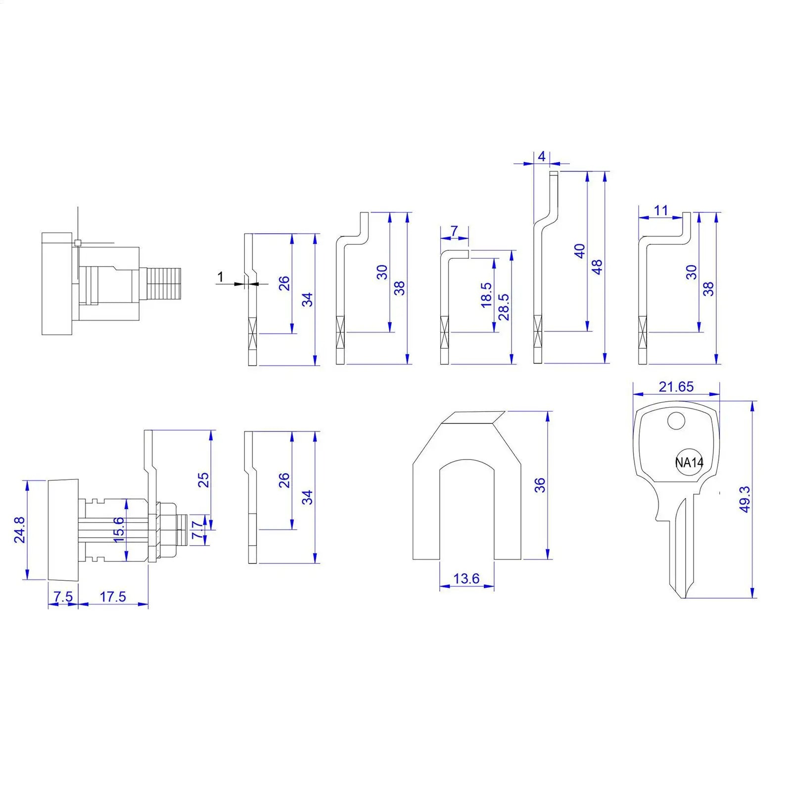 Toolbox Locks Keys Zinc Alloy Mailbox Key Lock Replacement Home Daily Qme