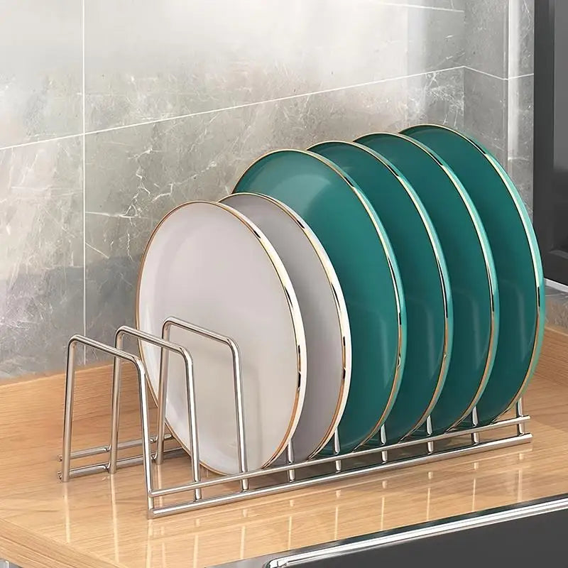 Stainless Steel Dish Drying Rack Bowl Plate Pot Cover Kitchen Storage Qme A2